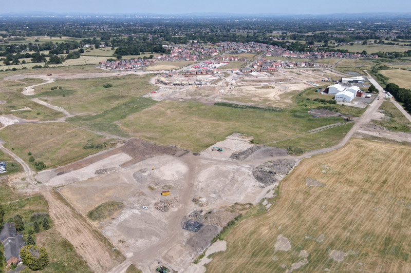 aerial photograph of the site and waste land