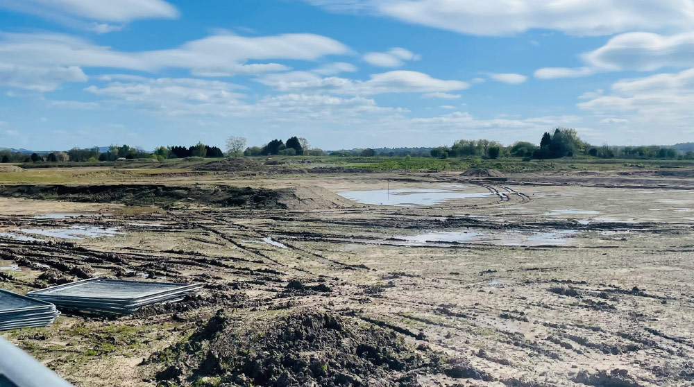 photo showing site wate land